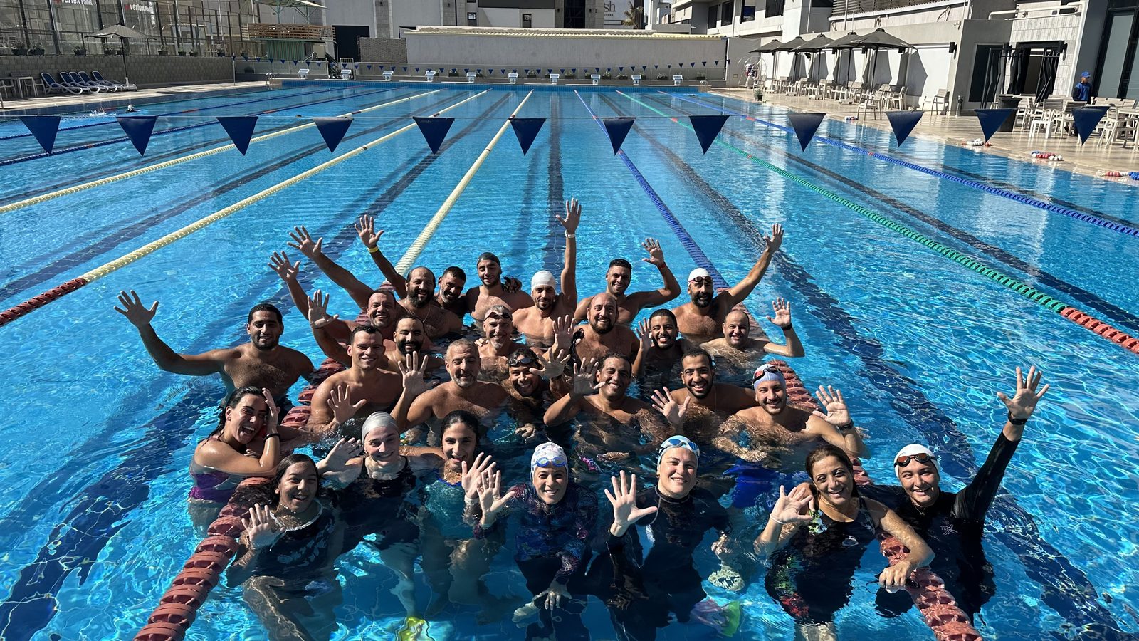 Liquid Lane squad in the pool